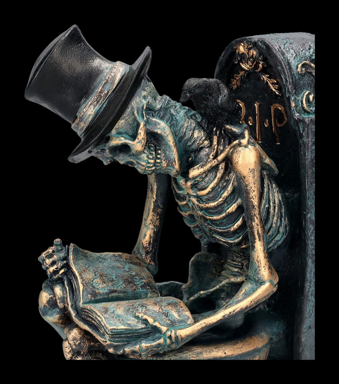 Skelett Figur Auf Toilette - Bronzefarben 9 Skelett Figur Auf Toilette - Bronzefarben – Bild 7