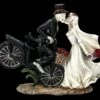 Skelett Figuren - Brautpaar Küssend Auf Fahrrad -FIGUREN Verkäufe 2D FS24013 Skelett Figuren Brautpaar kussend mit Fahrrad 3 1280x1280