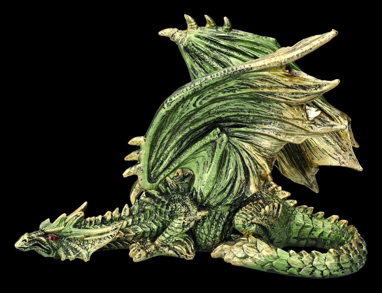 Drachenfigur Grün - Schleicht Sich An 4 Drachenfigur Grün - Schleicht Sich An – Bild 2