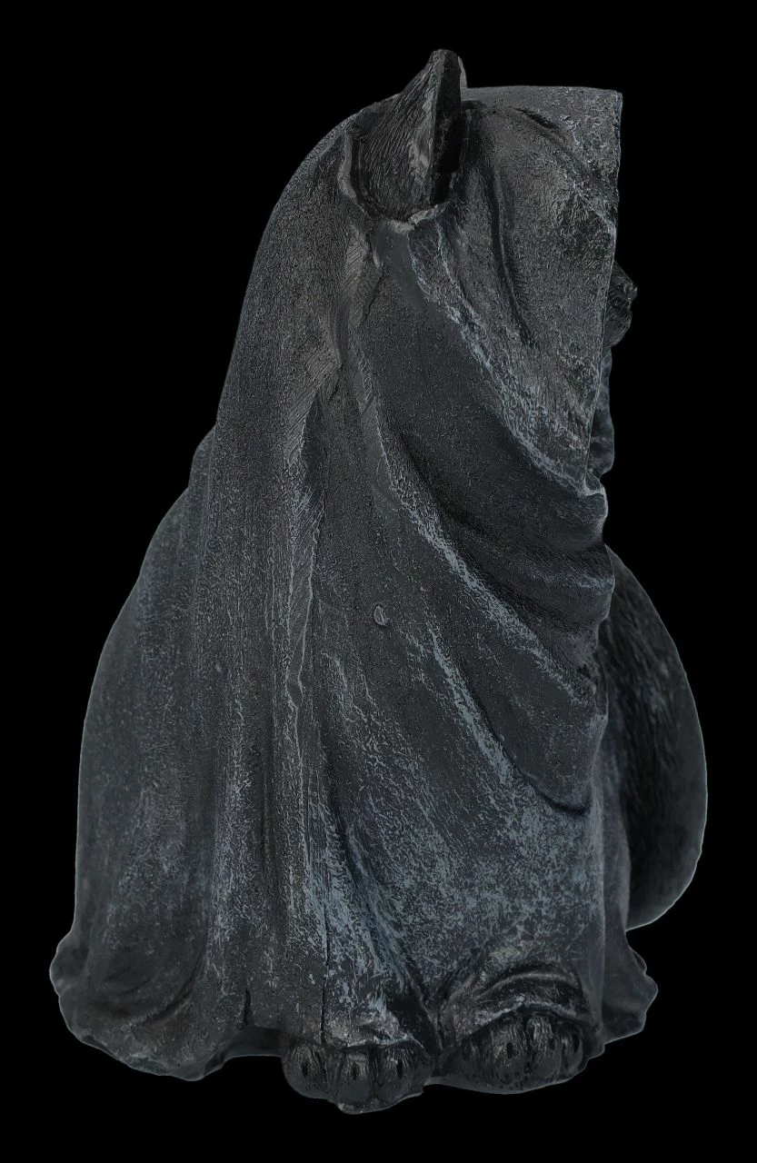 Katzenfigur Mit Sensenmann-Kutte 7 Katzenfigur Mit Sensenmann-Kutte – Bild 5