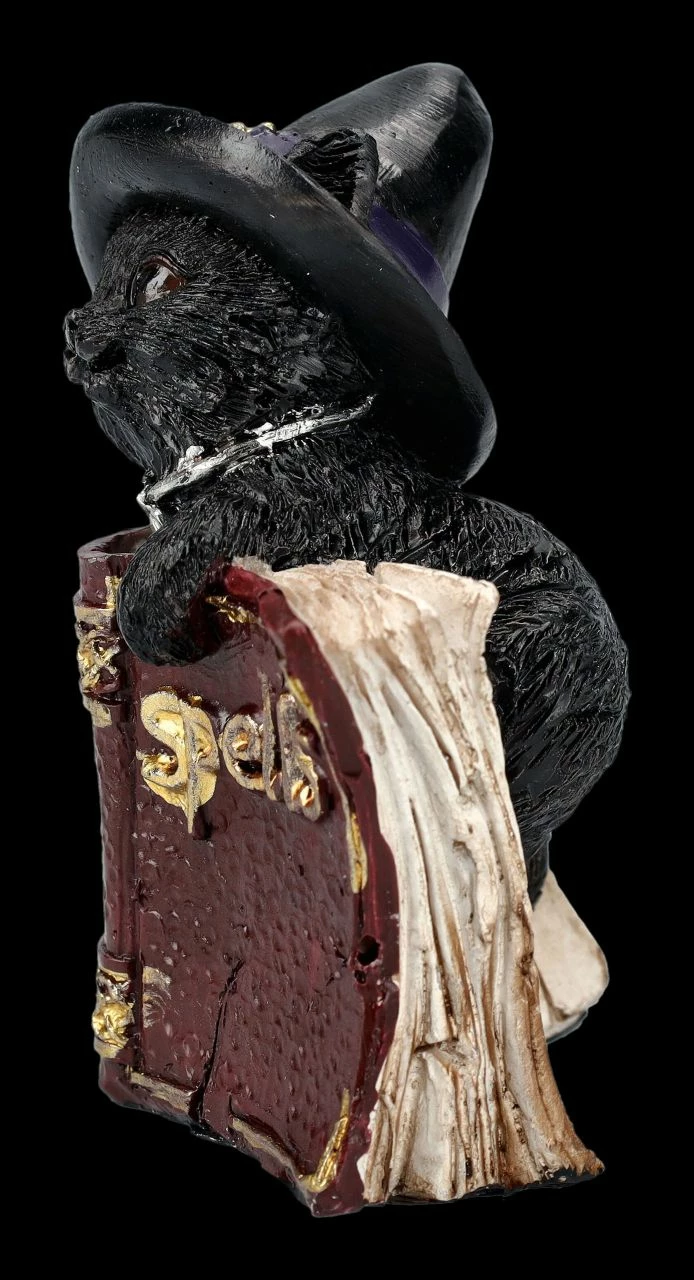 Katzen Figur Mit Zauberbuch - Kitty's Grimoire Rot 5 Katzen Figur Mit Zauberbuch - Kitty's Grimoire Rot – Bild 3