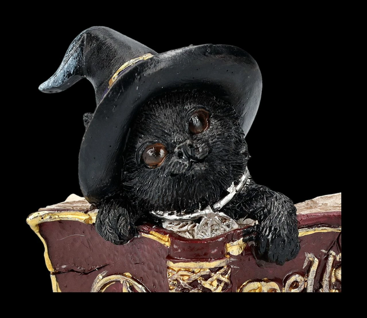 Katzen Figur Mit Zauberbuch - Kitty's Grimoire Rot 9 Katzen Figur Mit Zauberbuch - Kitty's Grimoire Rot – Bild 7