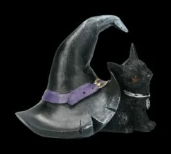 Katzen Figur Mit Hexenhut - Prue -FIGUREN Verkäufe 2D FS24122 Katzen Figur mit Hexenhut Prue 5 1280x1280