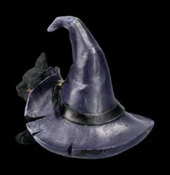 Katzen Figur Mit Hexenhut - Piper -FIGUREN Verkäufe 2D FS24123 Katzen Figur mit Hexenhut Piper 2 1280x1280