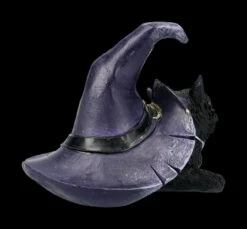 Katzen Figur Mit Hexenhut - Piper -FIGUREN Verkäufe 2D FS24123 Katzen Figur mit Hexenhut Piper 4 1280x1280