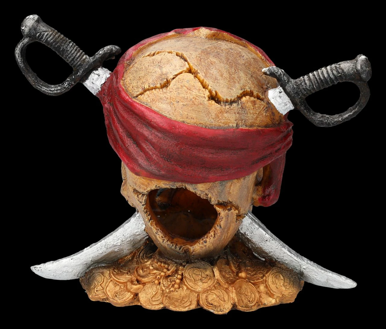 Aquarium Figur - Totenkopf Pirat Mit Säbeln 7 Aquarium Figur - Totenkopf Pirat Mit Säbeln – Bild 5