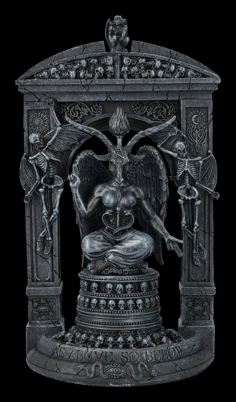 Baphomet Figur Mit Tempel 3 Baphomet Figur Mit Tempel