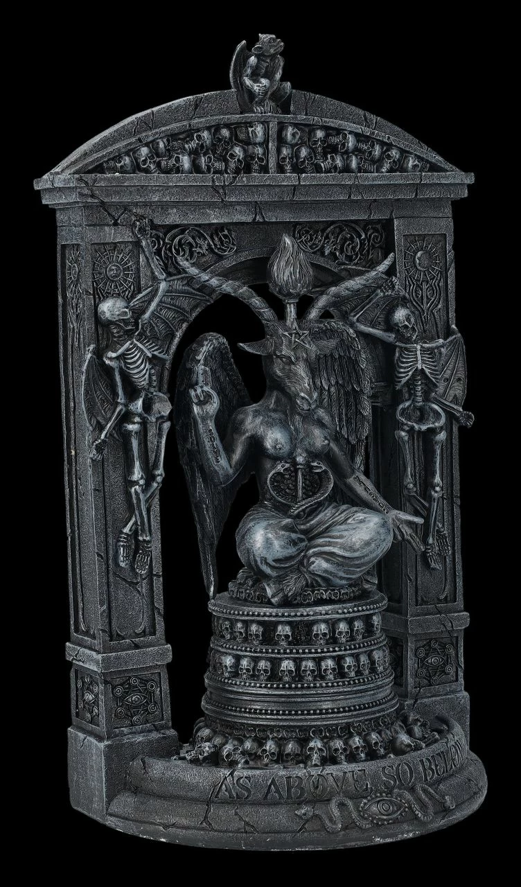 Baphomet Figur Mit Tempel 4 Baphomet Figur Mit Tempel – Bild 2