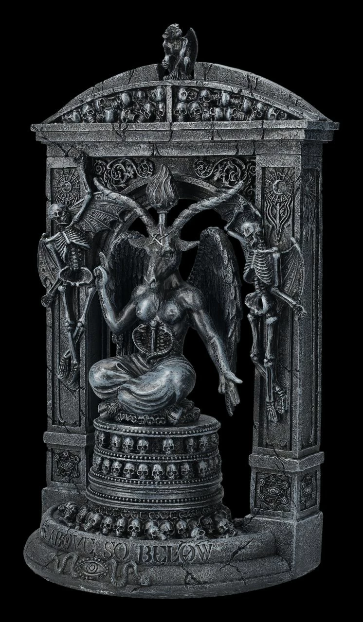 Baphomet Figur Mit Tempel 5 Baphomet Figur Mit Tempel – Bild 3