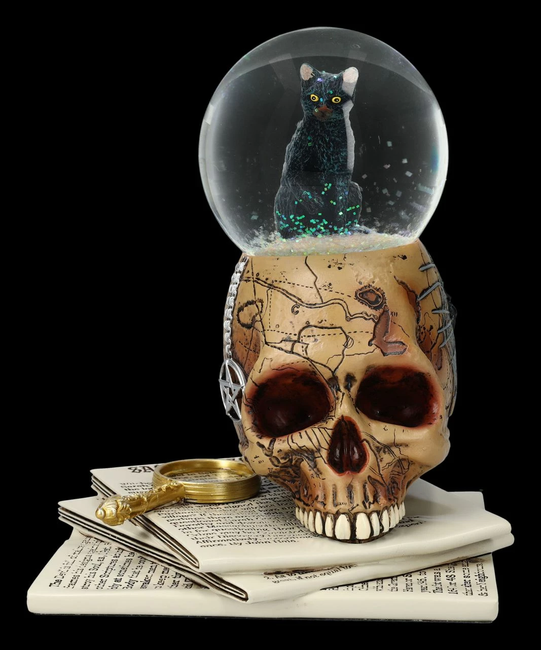 Schneekugel Totenkopf Mit Katze - Spirits Of Salem 6 Schneekugel Totenkopf Mit Katze - Spirits Of Salem – Bild 4