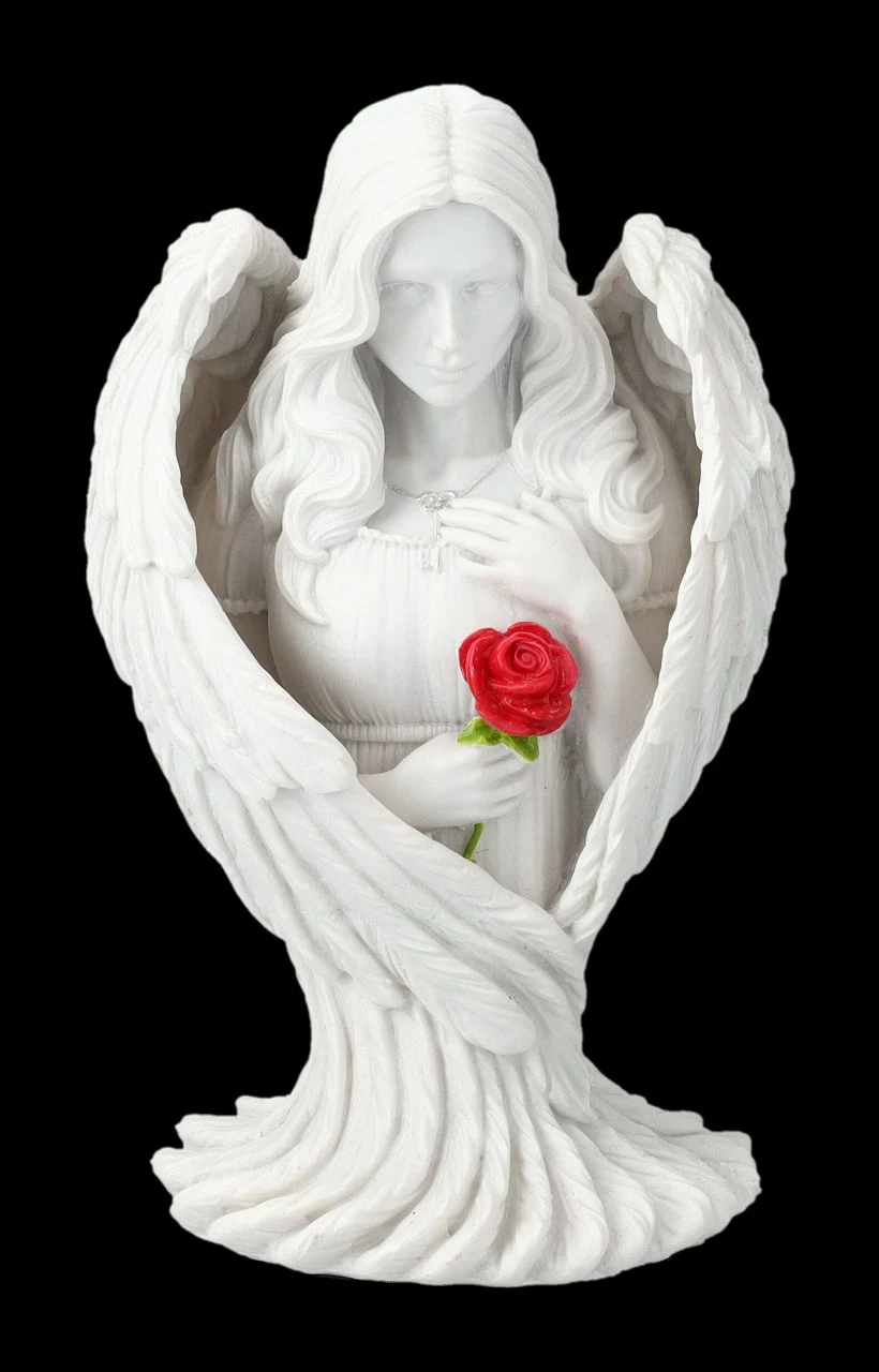 Engelfigur - Angel Blessing Mit Rose Klein 3 Engelfigur - Angel Blessing Mit Rose Klein