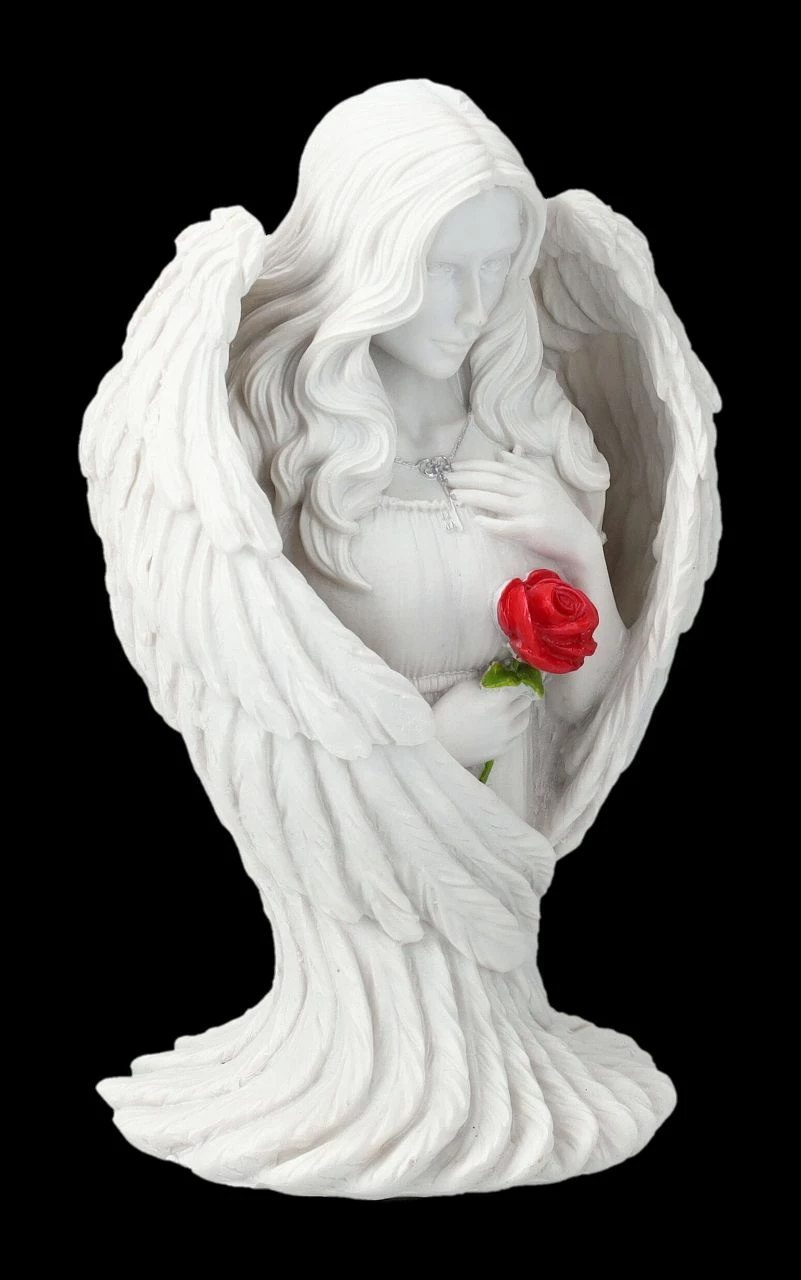 Engelfigur - Angel Blessing Mit Rose Klein 4 Engelfigur - Angel Blessing Mit Rose Klein – Bild 2