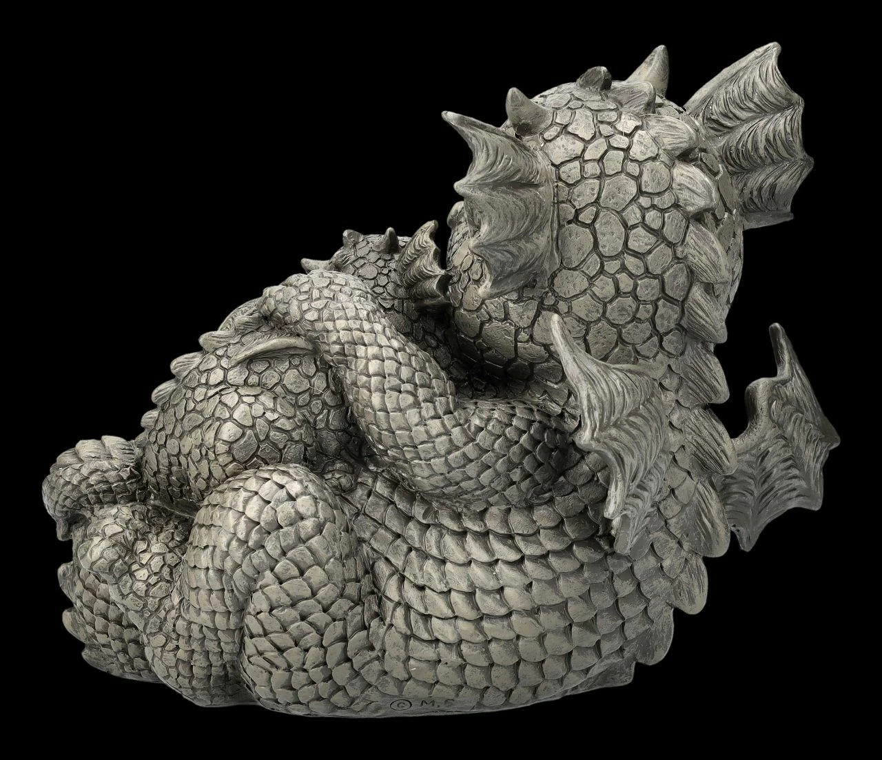 Gartenfigur - Drachen Baby Liegt Auf Mamas Bauch 6 Gartenfigur - Drachen Baby Liegt Auf Mamas Bauch – Bild 4