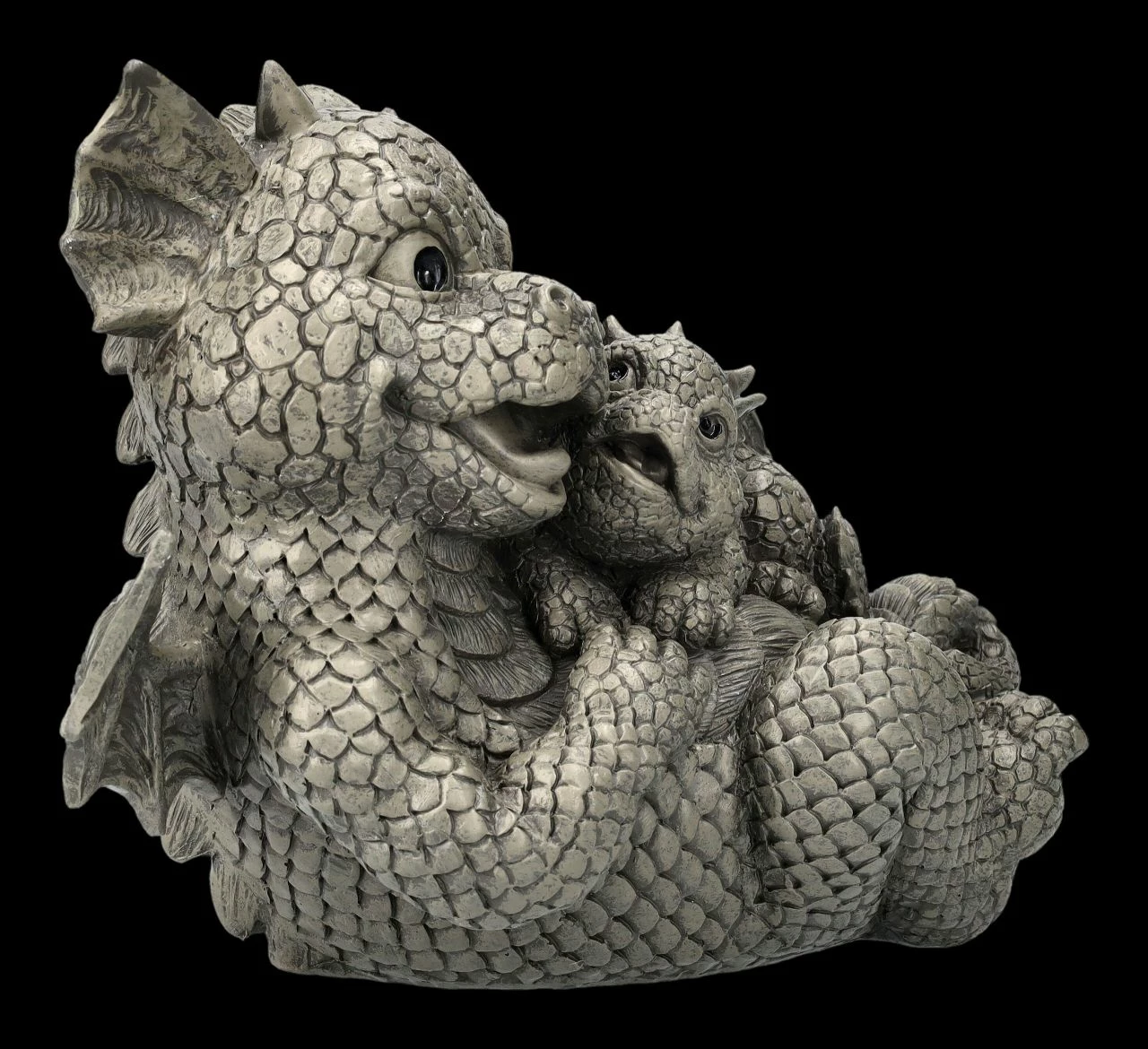 Gartenfigur - Drachen Baby Liegt Auf Mamas Bauch 5 Gartenfigur - Drachen Baby Liegt Auf Mamas Bauch – Bild 3