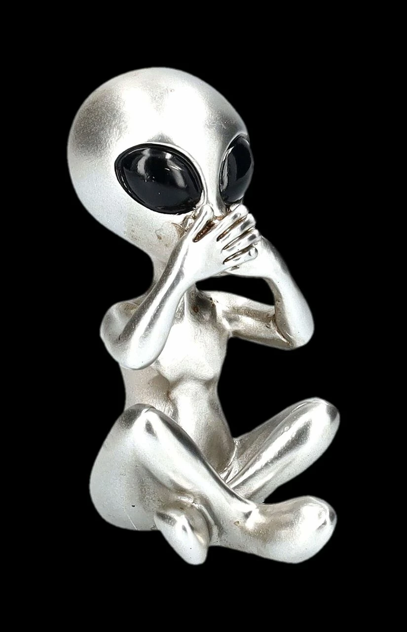 Alien Figuren - Nichts Böses Silberfarben 9 Alien Figuren - Nichts Böses Silberfarben – Bild 7