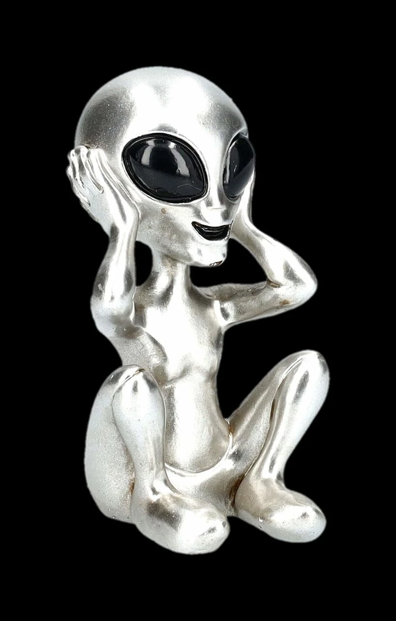 Alien Figuren - Nichts Böses Silberfarben 8 Alien Figuren - Nichts Böses Silberfarben – Bild 6