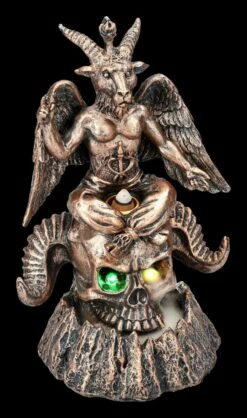 Backflow Räucherhalter - Baphomet Auf Schädel -FIGUREN Verkäufe 2D FS24421 Backflow Raucherhalter Bauhomet auf Schadel LED 12 1280x1280
