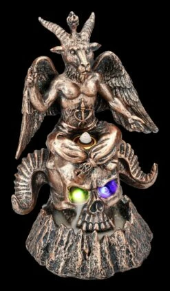 Backflow Räucherhalter - Baphomet Auf Schädel -FIGUREN Verkäufe 2D FS24421 Backflow Raucherhalter Bauhomet auf Schadel LED 13 1280x1280