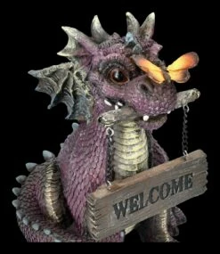 Drachen Figur Lila Mit Welcome Schild 15 Drachen Figur Lila Mit Welcome Schild -FIGUREN Verkäufe 2D FS24510 Drachen Figur lila mit Welcome Schild 10 1280x1280