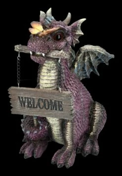 Drachen Figur Lila Mit Welcome Schild 11 Drachen Figur Lila Mit Welcome Schild -FIGUREN Verkäufe 2D FS24510 Drachen Figur lila mit Welcome Schild 9 1280x1280