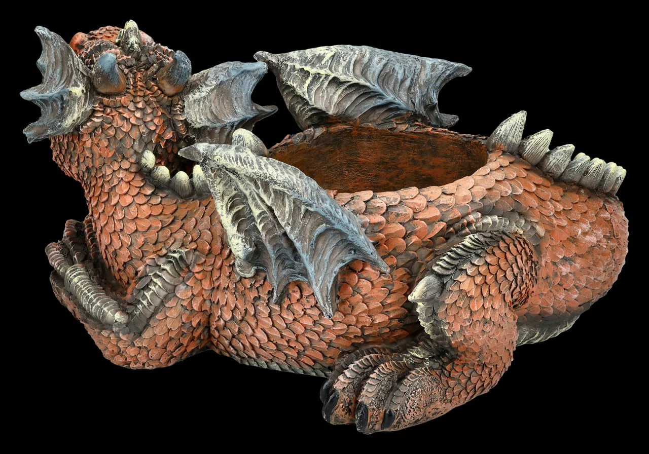 Drachen Figur Liegend Mit Schale 8 Drachen Figur Liegend Mit Schale – Bild 6