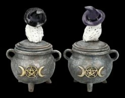 Schneeeulen Schatulle Auf Hexenkessel 2er Set -FIGUREN Verkäufe 2D FS24638 Schneeeulen Schatulle auf Hexenkessel 2er Set 3 1280x1280