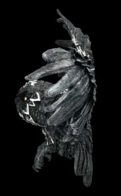 Wandrelief - Schwarze Keltische Eule -FIGUREN Verkäufe 2D FS24644 Wandrelief Schwarze keltische Eule 3 1280x1280