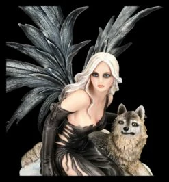 Elfen Figur Nara Mit Grauem Wolf -FIGUREN Verkäufe 2D FS24668 Elfen Figur Nara mit grauem Wolf 9 1280x1280