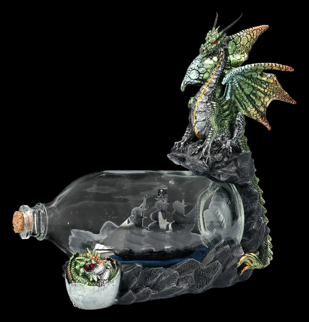 Drachenfigur Mit Flaschenschiff - The Adventure 4 Drachenfigur Mit Flaschenschiff - The Adventure – Bild 2