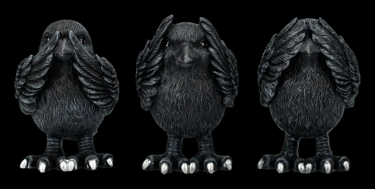 NEMESIS NOW Raben Figuren - Nichts Böses 3 NEMESIS NOW Raben Figuren - Nichts Böses