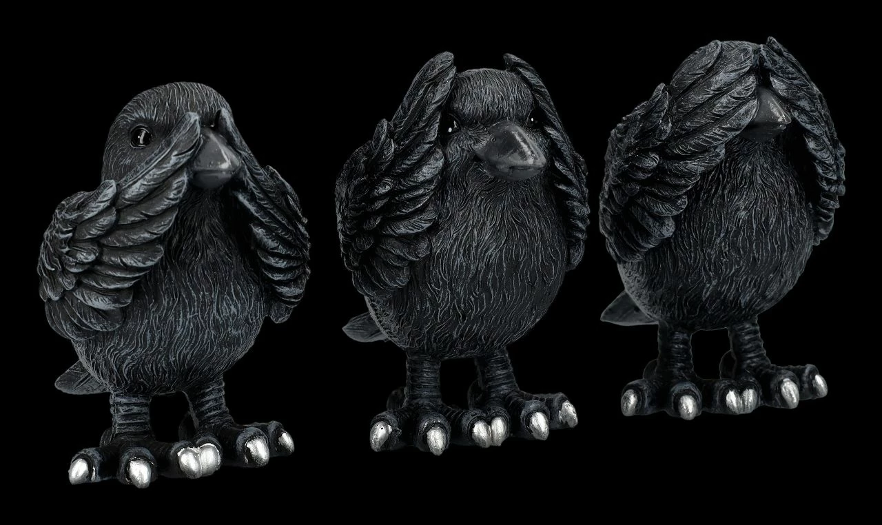 NEMESIS NOW Raben Figuren - Nichts Böses 4 NEMESIS NOW Raben Figuren - Nichts Böses – Bild 2