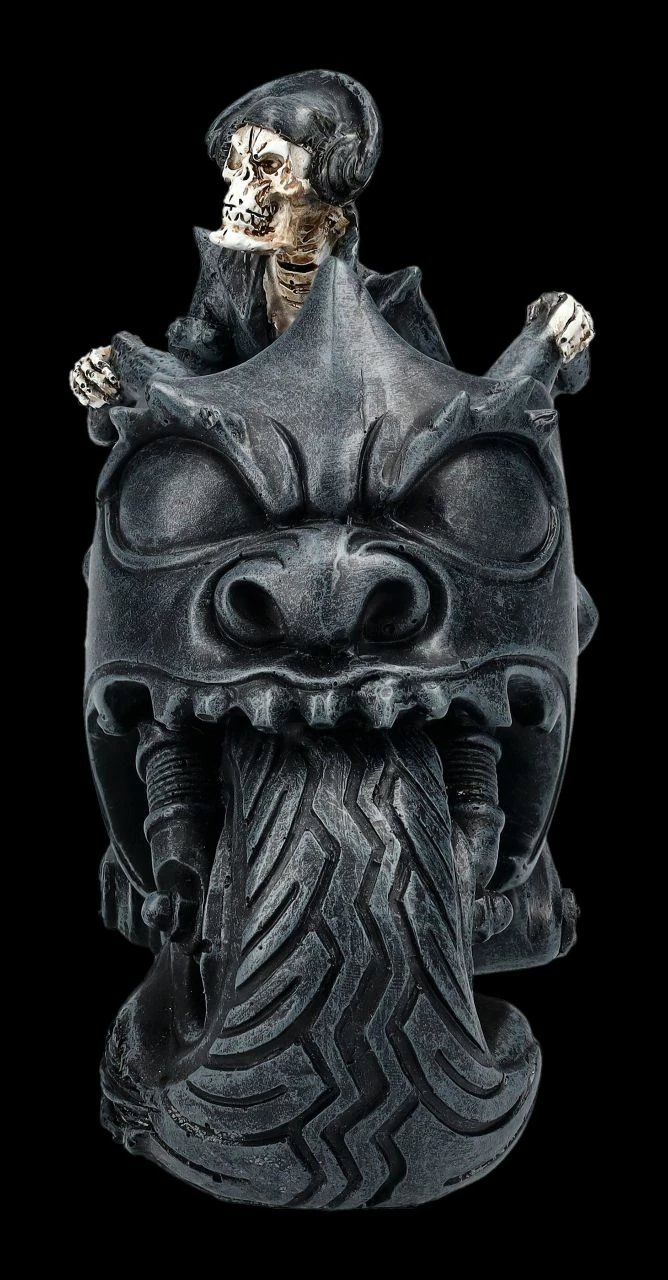 Skelett Figur Motorrad - Rebel Rider Schwarz 6 Skelett Figur Motorrad - Rebel Rider Schwarz – Bild 4