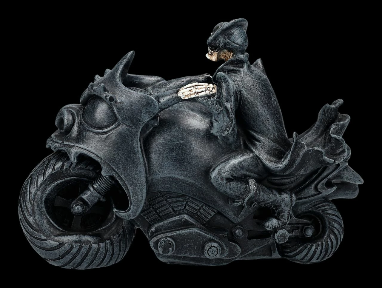 Skelett Figur Motorrad - Rebel Rider Schwarz 7 Skelett Figur Motorrad - Rebel Rider Schwarz – Bild 5
