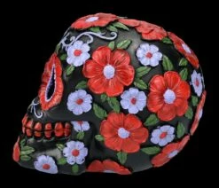 Totenkopf - Schwarz Mit Roten Blumen DOD -FIGUREN Verkäufe 2D FS24744 Totenkopf SChwarz mit roten Blumen DOD 3 1280x1280
