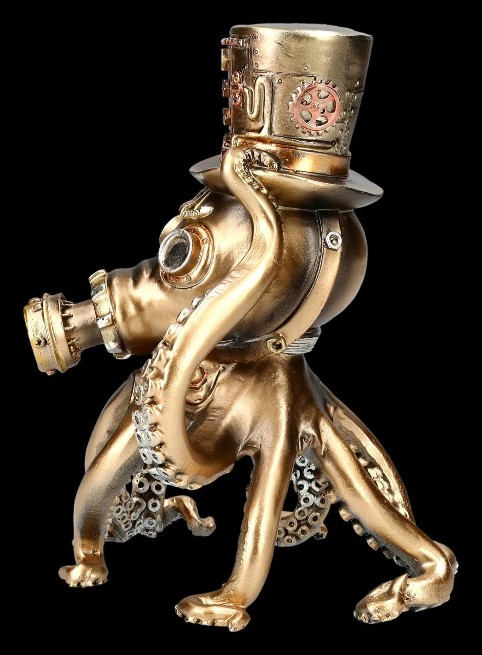 Kraken Figur - Steampunk Oktopus Mit Gasmaske 5 Kraken Figur - Steampunk Oktopus Mit Gasmaske – Bild 3