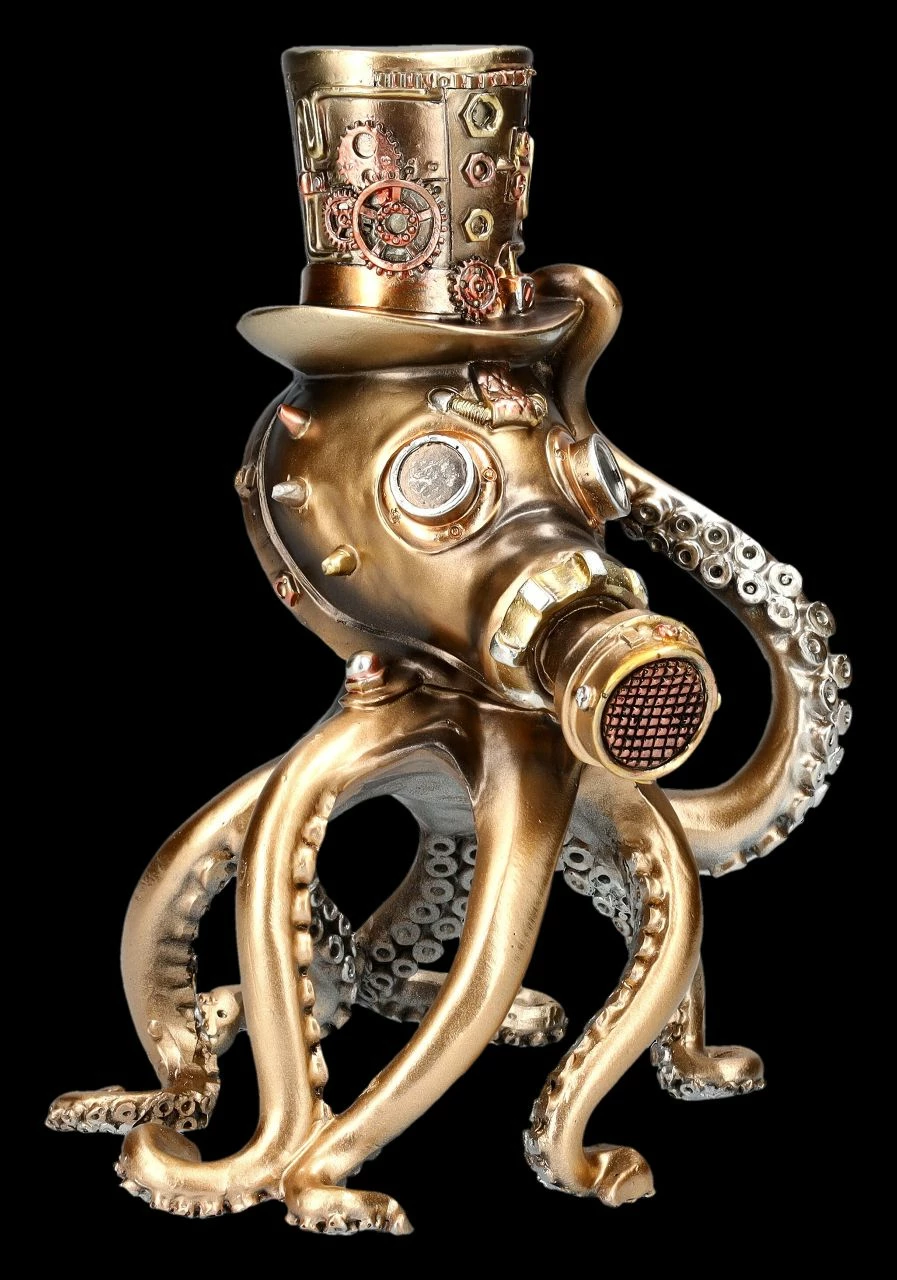 Kraken Figur - Steampunk Oktopus Mit Gasmaske 3 Kraken Figur - Steampunk Oktopus Mit Gasmaske