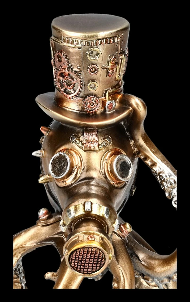 Kraken Figur - Steampunk Oktopus Mit Gasmaske 9 Kraken Figur - Steampunk Oktopus Mit Gasmaske – Bild 7