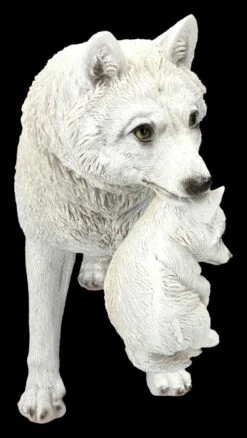 Wolf Figur - Mutter Trägt Kind -FIGUREN Verkäufe 2D FS24896 Wolf Figur Mutter tr gt Kind 4 1280x1280