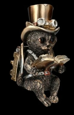 Katzen Figur Steampunk Kantenhocker