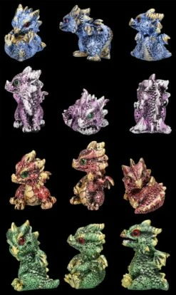 Drachen Figuren 12er Set - Spaßvögel -FIGUREN Verkäufe 2D FS24976 Drachen Figuren 12er Set Yoga links 1280x1280