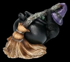 Hexen Katzen Figur Mit Kessel LED -FIGUREN Verkäufe 2D FS24986 Katzen Figur mit Kessel LED 3 1280x1280