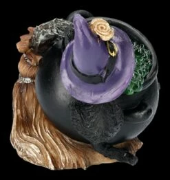 Hexen Katzen Figur Mit Kessel LED -FIGUREN Verkäufe 2D FS24986 Katzen Figur mit Kessel LED 4 1280x1280