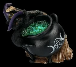 Hexen Katzen Figur Mit Kessel LED -FIGUREN Verkäufe 2D FS24986 Katzen Figur mit Kessel LED 6 1280x1280