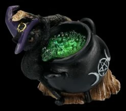 Hexen Katzen Figur Mit Kessel LED -FIGUREN Verkäufe 2D FS24986 Katzen Figur mit Kessel LED 8 1280x1280