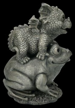 Garten Figur - Drachen Baby Reitet Auf Frosch -FIGUREN Verkäufe 2D FS25028 Garten Figur Drachen Baby reitet auf Frosch 5 1280x1280