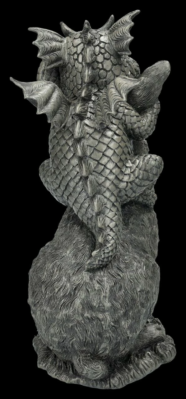 Garten Figur - Drachen Baby Reitet Auf Hase 7 Garten Figur - Drachen Baby Reitet Auf Hase – Bild 5