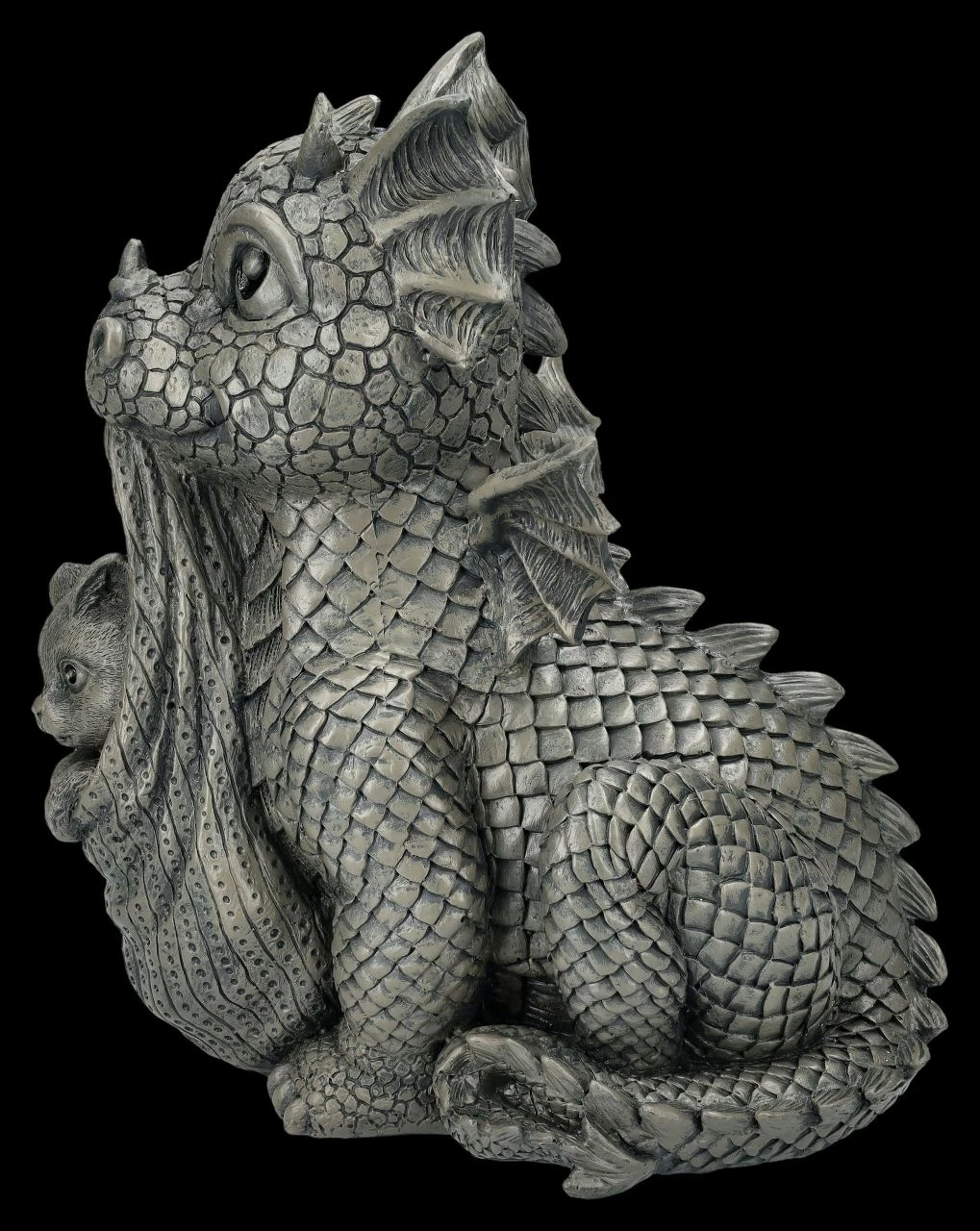 Garten Figur - Drache Trägt Katze 6 Garten Figur - Drache Trägt Katze – Bild 4