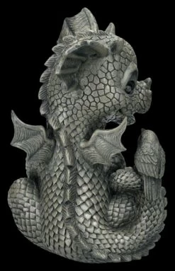 Garten Figur - Drache Freut Sich über Vogel -FIGUREN Verkäufe 2D FS25032 Garten Figur Drache freut sich ber Vogel 4 1280x1280