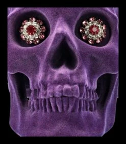 Totenkopf Lila Velours - Jewelled Gaze -FIGUREN Verkäufe 2D FS25062 Totenkopf Lila Velours Jewelled Gaze 9 1280x1280