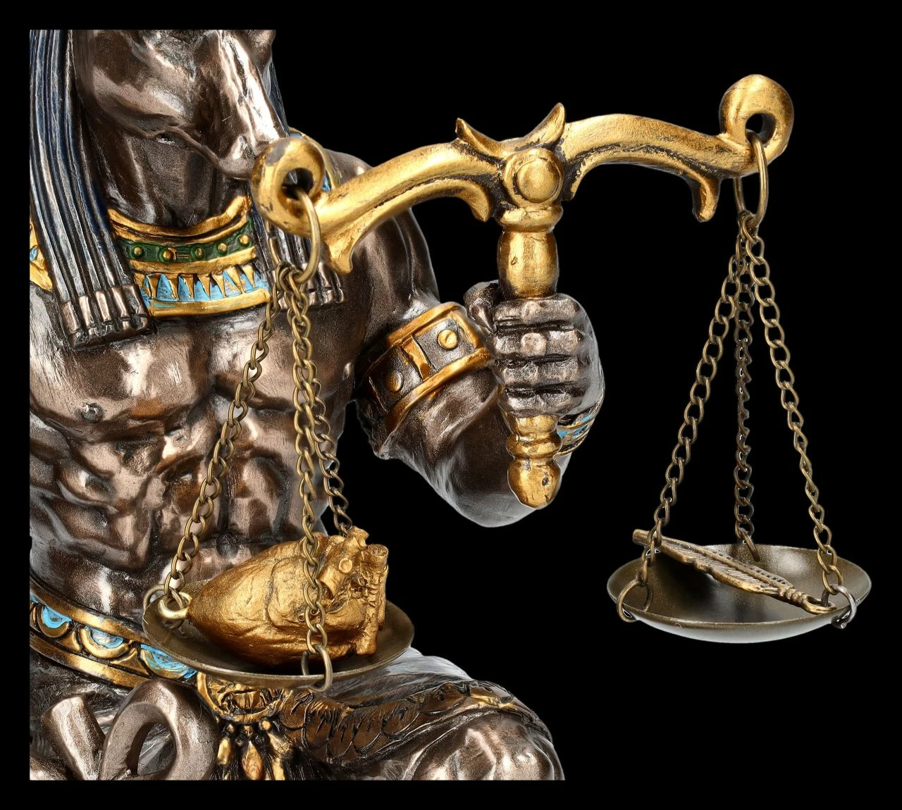 Anubis Figur Kniend - Waage Mit Herz Und Feder 10 Anubis Figur Kniend - Waage Mit Herz Und Feder – Bild 8